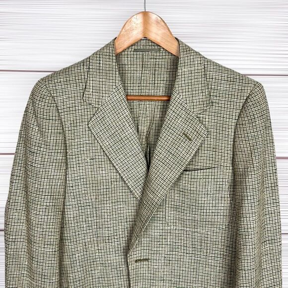 CERRUTI 1881 Lightweight Blazer Silk Taupe Single Breasted Fitted 34L vintage - Picture 5 of 16